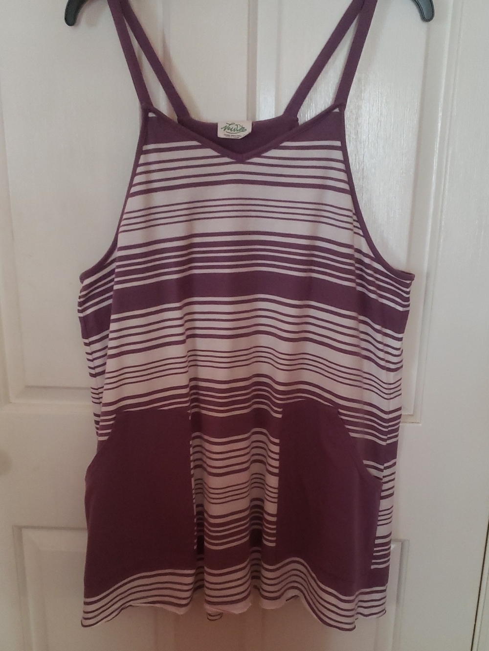 Purple Stipped Romper LARGE.